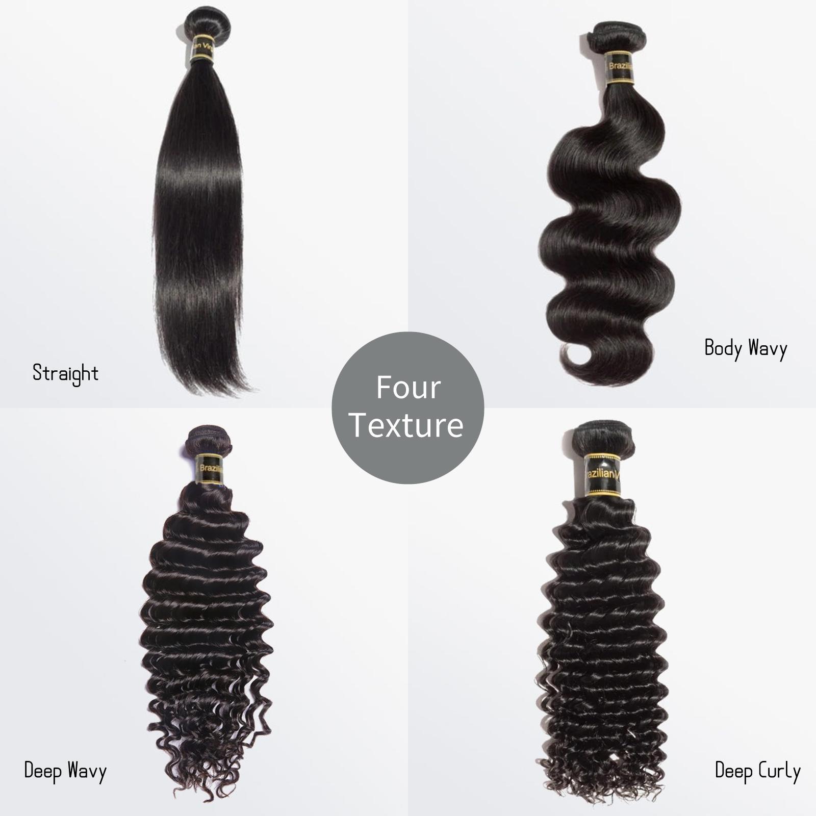 [Summervibes] Luxury Brazilian Virgin Bundles 100% Virgin Remy Human Hair Straight Body Wave Deep Curly bundles Tangle-free Re-wearable 10A Grade Salon Quality