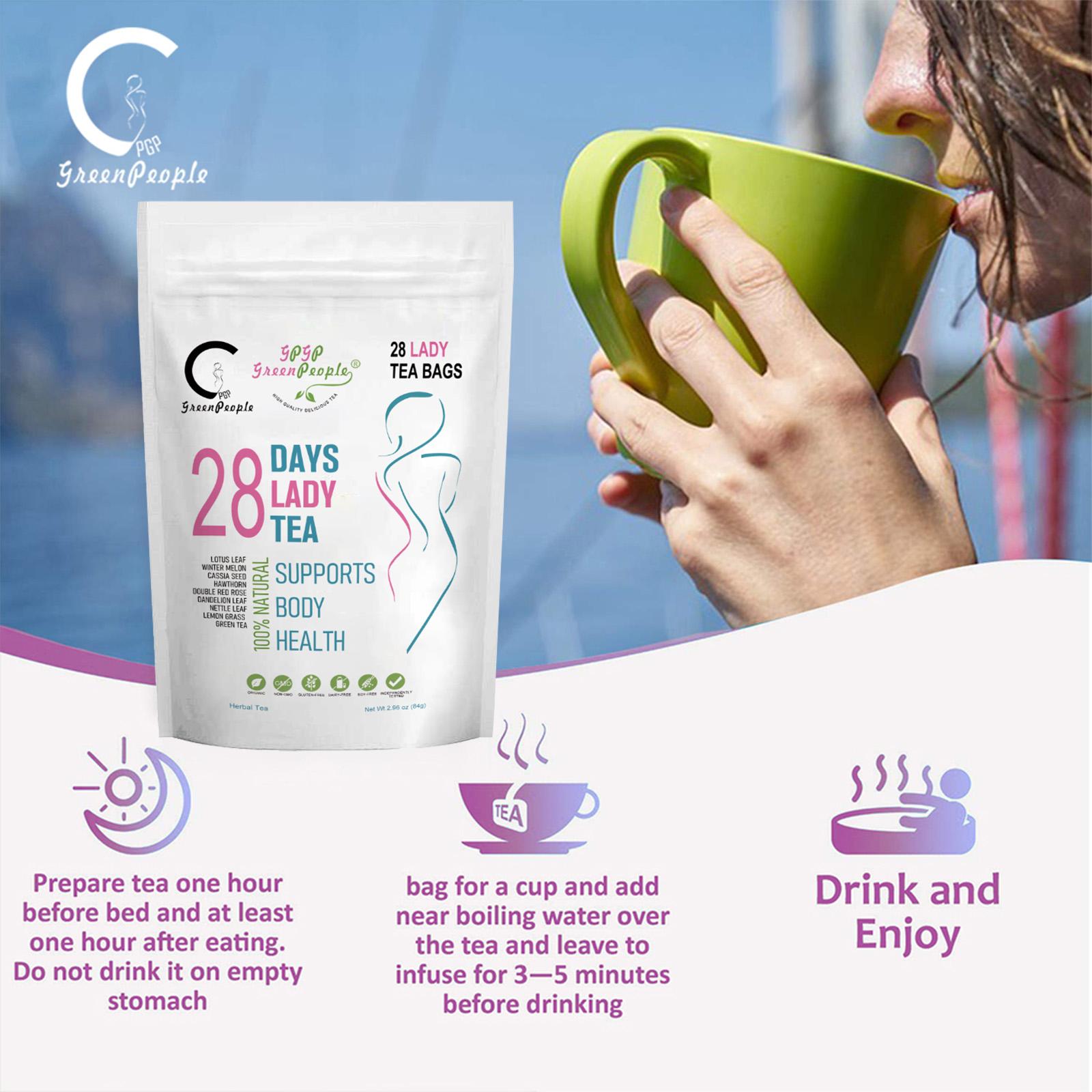 ****28 Days Lady Herbal Tea - Non GMO, Vegan, All Natural Teas, Reduce Bloating, Soft Poopoo, Supports Body Health, Hearbal Tea Supplement ****28 Days Lady Herbal Tea - Non GMO, Vegan, All Natural Teas, Reduce Bloating, Soft Poopoo, Supports Body Health, Hearbal Tea Supplement