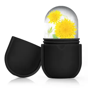 Ice Roller for Face and Eye, Ice Face Roller, Ice Roller Skin Care Tools Gifts for Women , Preppy Cute Silicone Ice Mold Stuff for Beauty(Black)