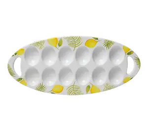 Temp-tations 15" Egg Serving Tray with Handles Temp-tations 15" Egg Serving Tray with Handles