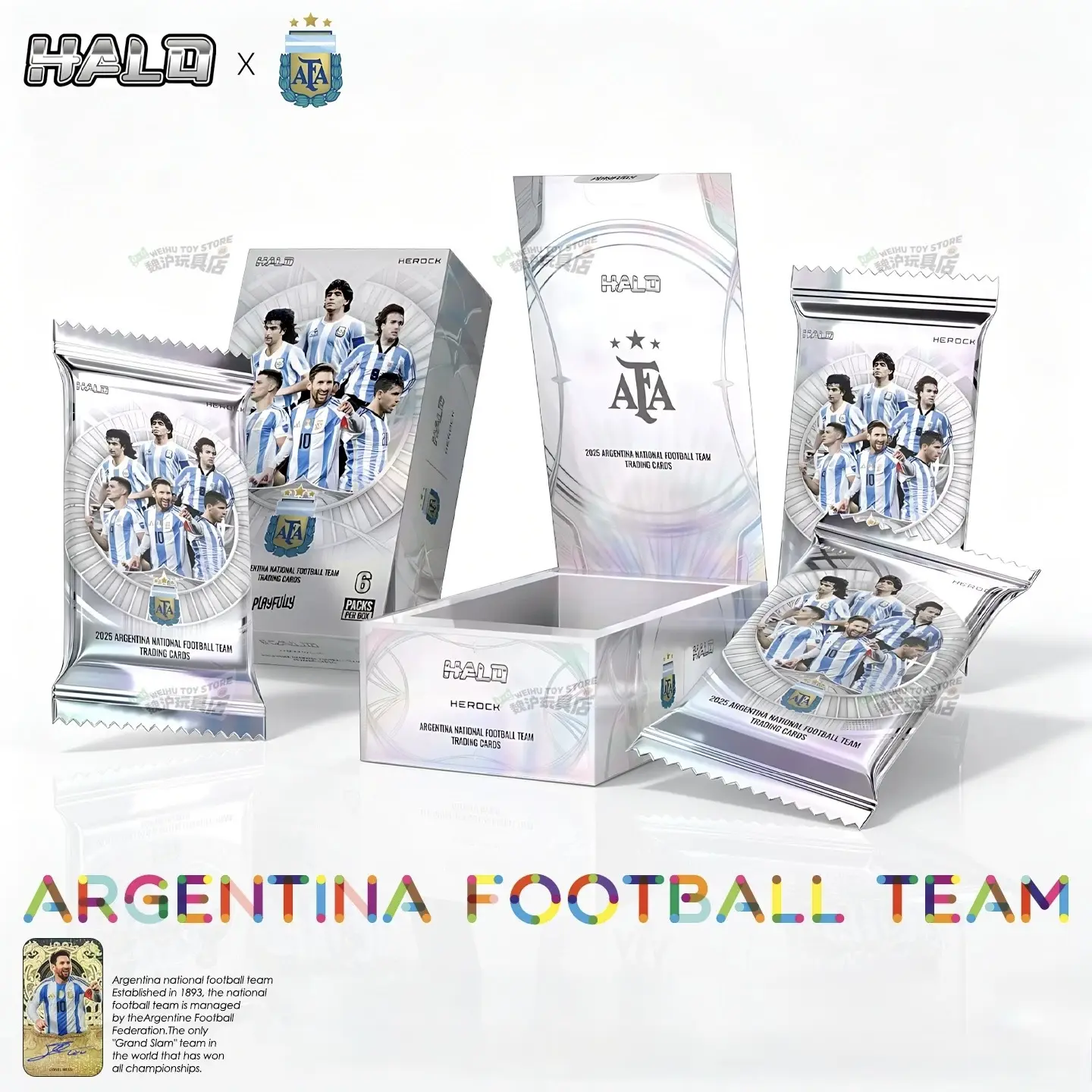 2025 Argentina National Team HALO Soccer Hobby Box | Hunt for Lionel Messi Signatures | Elite World Cup Series Collectible Cards | RUMI Premium Chase Box