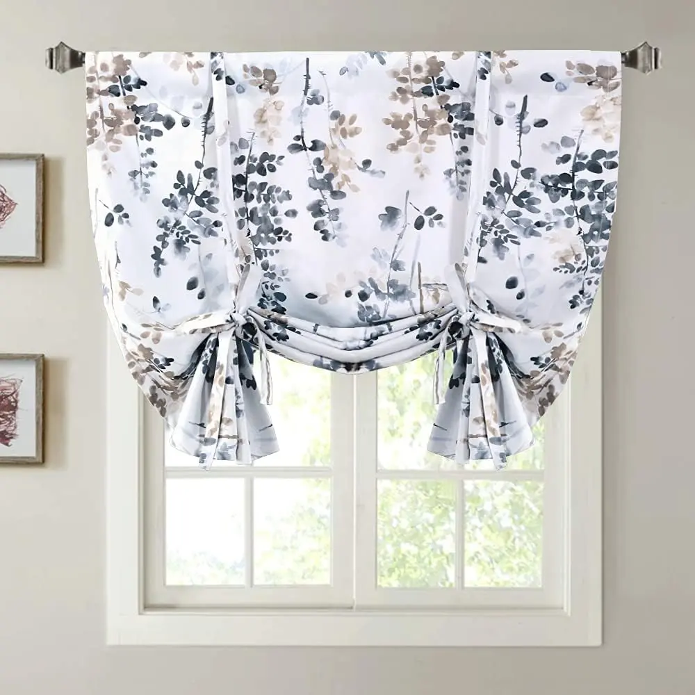 H.VERSAILTEX Blackout Tie Up Curtain - Thermal Insulated Balloon Curtain for Small Window Adjustable Kitchen Tie Up Curtain ( Rod Pocket Panel ) tiktokshopspringglowup Home Textile