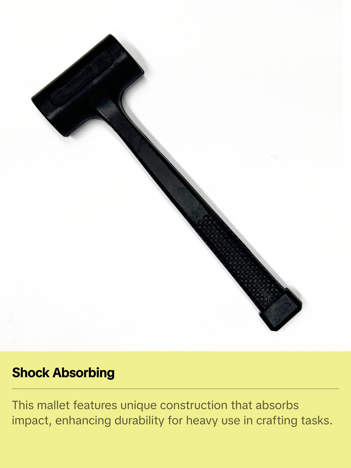 Shock Absorbing Dead Blow Rubber Mallet for Stamping and Leathercraft