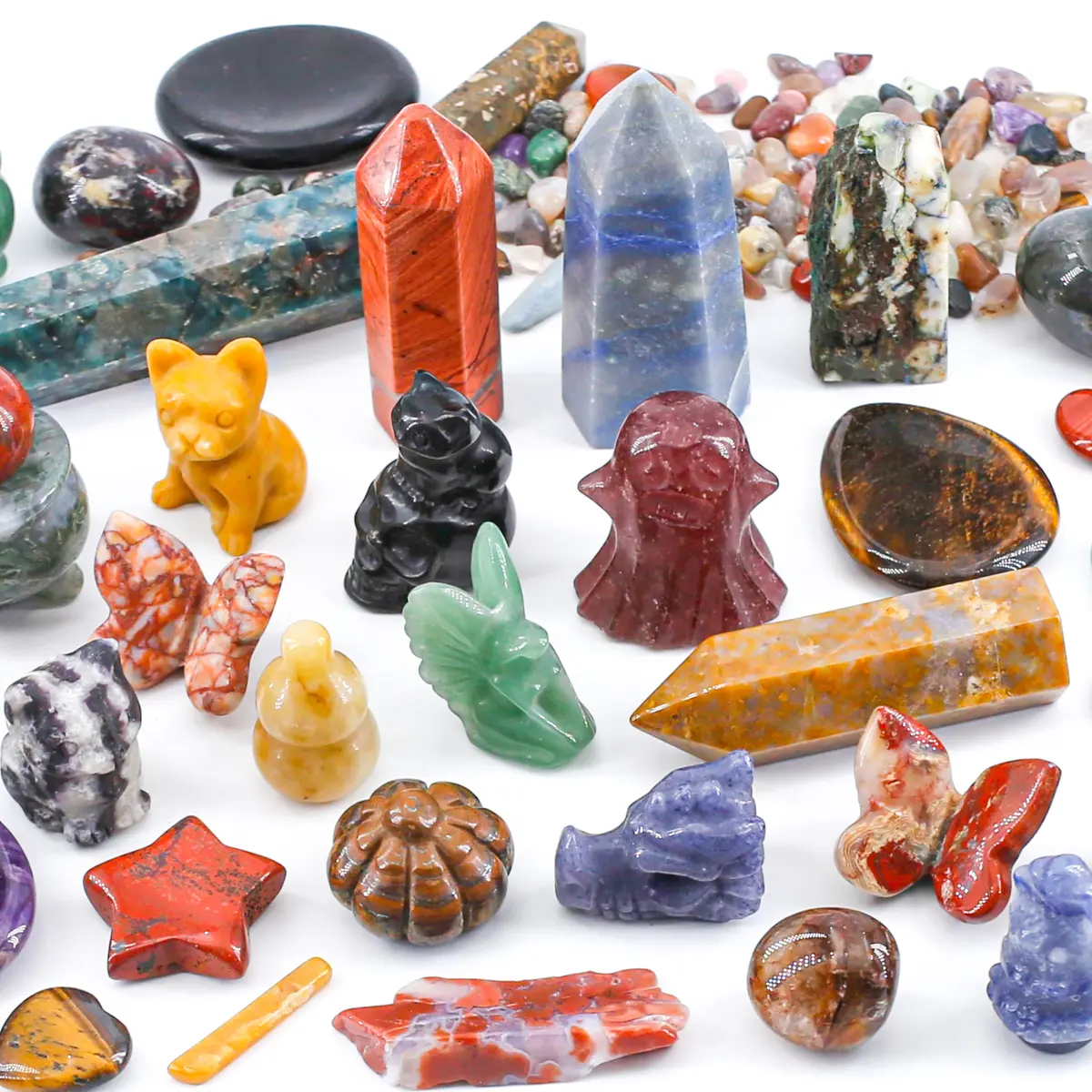 【SG Live】Higher Crystal Carving Confetti Set Crystal Scoop ( Towers, spheres, carvings,bracelets, pendants,tumbles, chips )SG-06