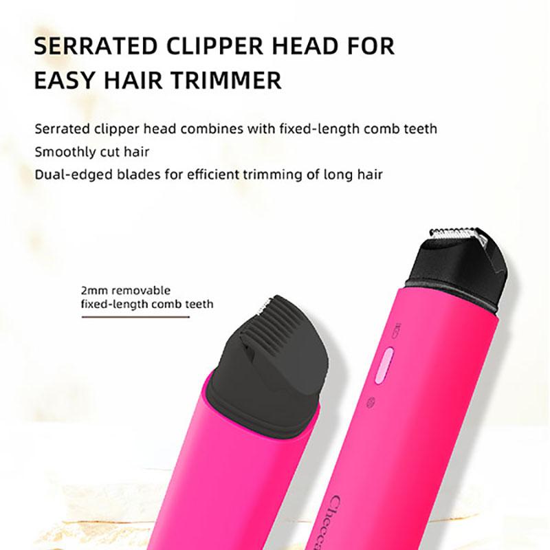 CHECCA  Bikini Trimmer for Women,Electric Shaver and Razor Rechargeable2-in-1 Body and Facial Hair Removal Double Head for Painless Trimming of Pubic Face Underarm Legs  Waterproof