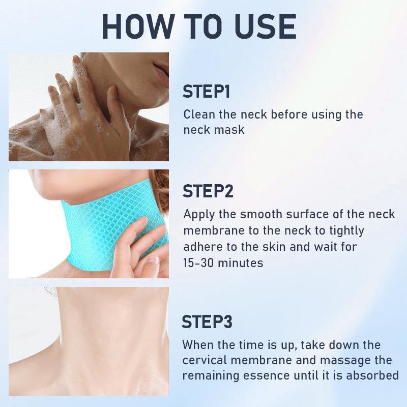 Rozino Bio-Collagen & Retinol Firming Neck Patch for Neck Firming and Tightening Anti-Wrinkle Patches to Smooth Skin Invisible Silicone Pads for Wrinkles