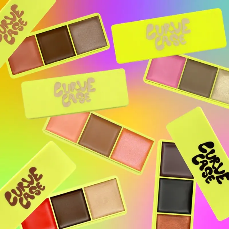 Made By Mitchell Mini Curve Case, 3-in-1 Blush, Bronzer & Highlighter Makeup Palette