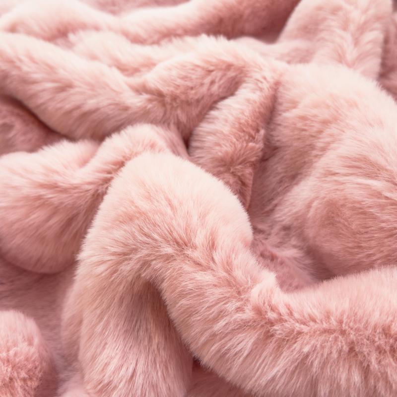 {Valentine's Day }H&D Fluffy Faux Rabbit Fur Fitted Sheet 3PC Set for bed Mattress Cover with two pillow cases, Ultra-Soft Fleece, Warm Cozy Elegant, plush soft warm, Gift for Girls and Women