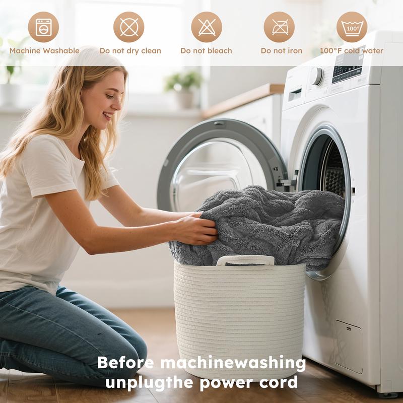 YOOFOSS Heated Blanket Electric Blanket Throw - Heating Blanket with 5 Heating Levels & 12 Hours Auto Off, Soft Cozy Sherpa FleeceWashable Blanket with Fast Heating