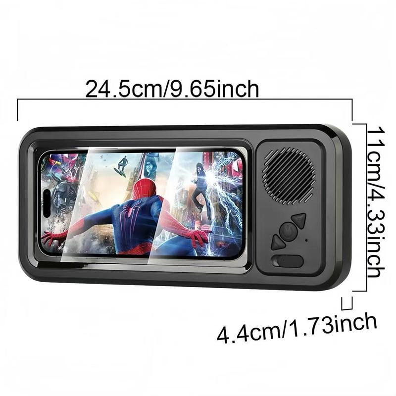 Bathroom shower waterproof phone holder Bluetooth speaker 360°Rotation touch screen mobile phone box watch movie listening music Summervibes Bathroom shower waterproof phone holder Bluetooth speaker 360°Rotation touch screen mobile phone box watch movie listening music Summervibes
