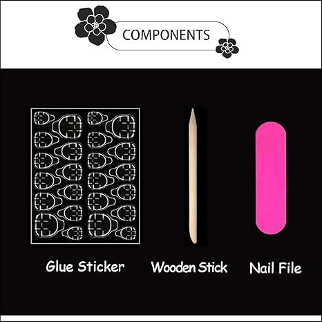 Valentine’s Limited! 2 Styles Goth/Soft Girl Nails (24pcs/Box) + Jelly Glue & File  Viral 2026 Acrylics Reusable