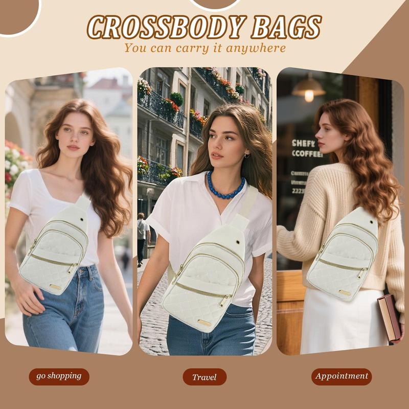 7-Color Women's Waterproof Oxford Bag | 3-in-1 Crossbody Fanny Chest Bag | Lightweight for Outings Travel