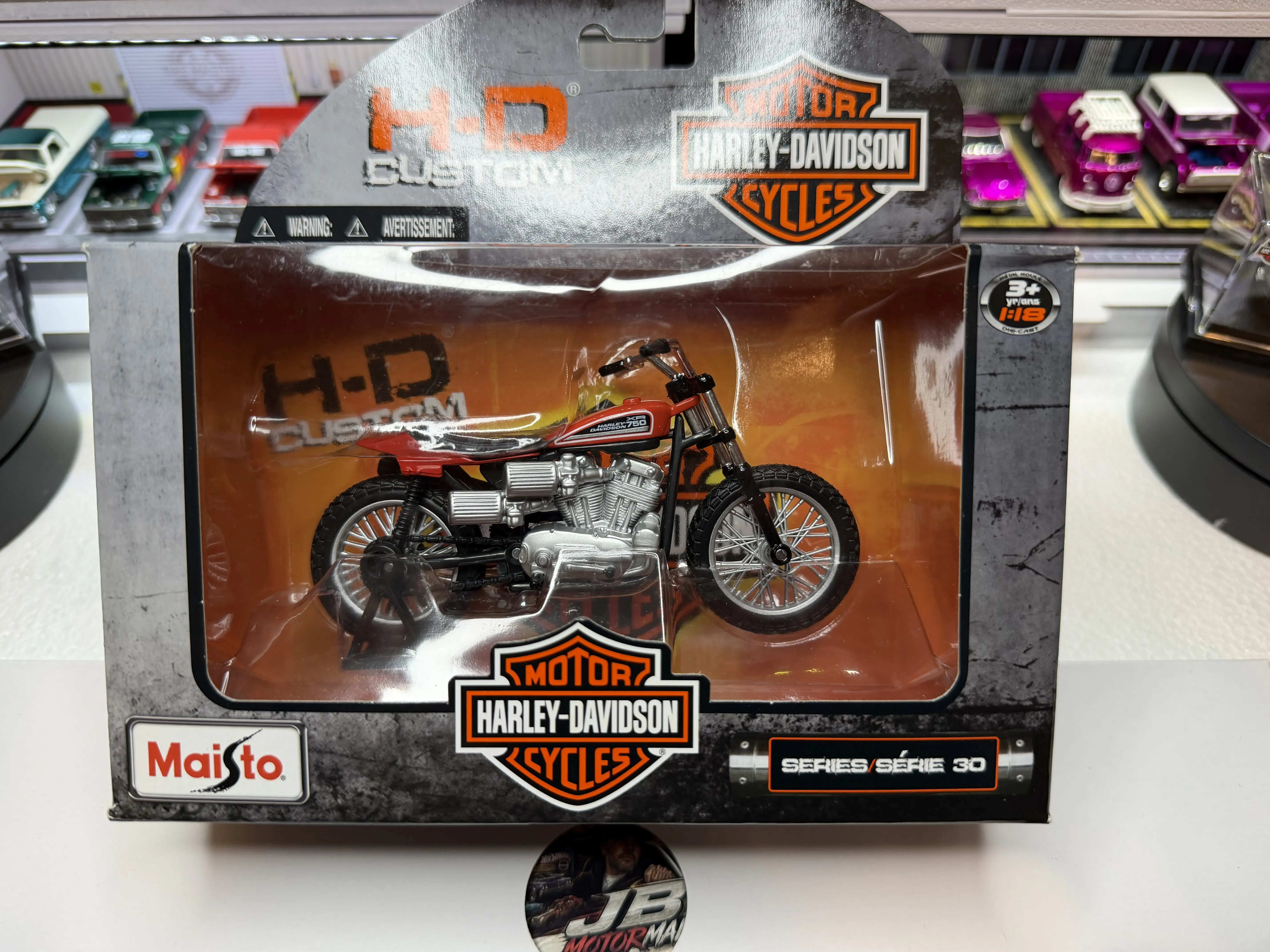 Harley-Davidson XR750 diecast model motorcycle