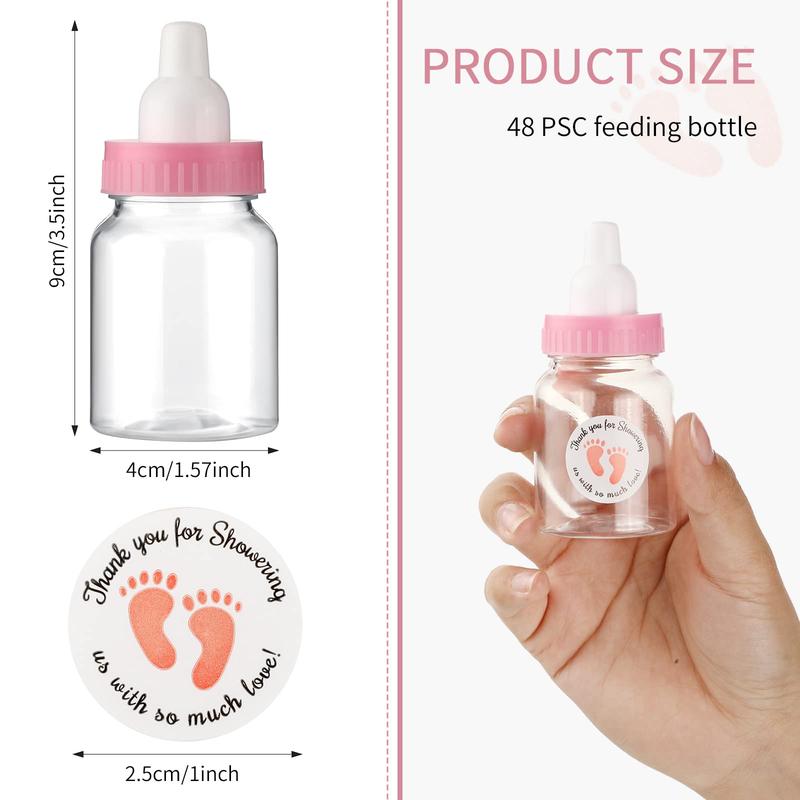 24/48 Pcs Baby Shower Prize Mini Baby Bottles Chug Plastic Milk Bottles Candy Baby Bottles with Thank You Showering Stickers and Bows Thank You Gifts for Guests,Birthday Party Baby Shower Favors Gift 24/48 Pcs Baby Shower Prize Mini Baby Bottles Chug Plastic Milk Bottles Candy Baby Bottles with Thank You Showering Stickers and Bows Thank You Gifts for Guests,Birthday Party Baby Shower Favors Gift