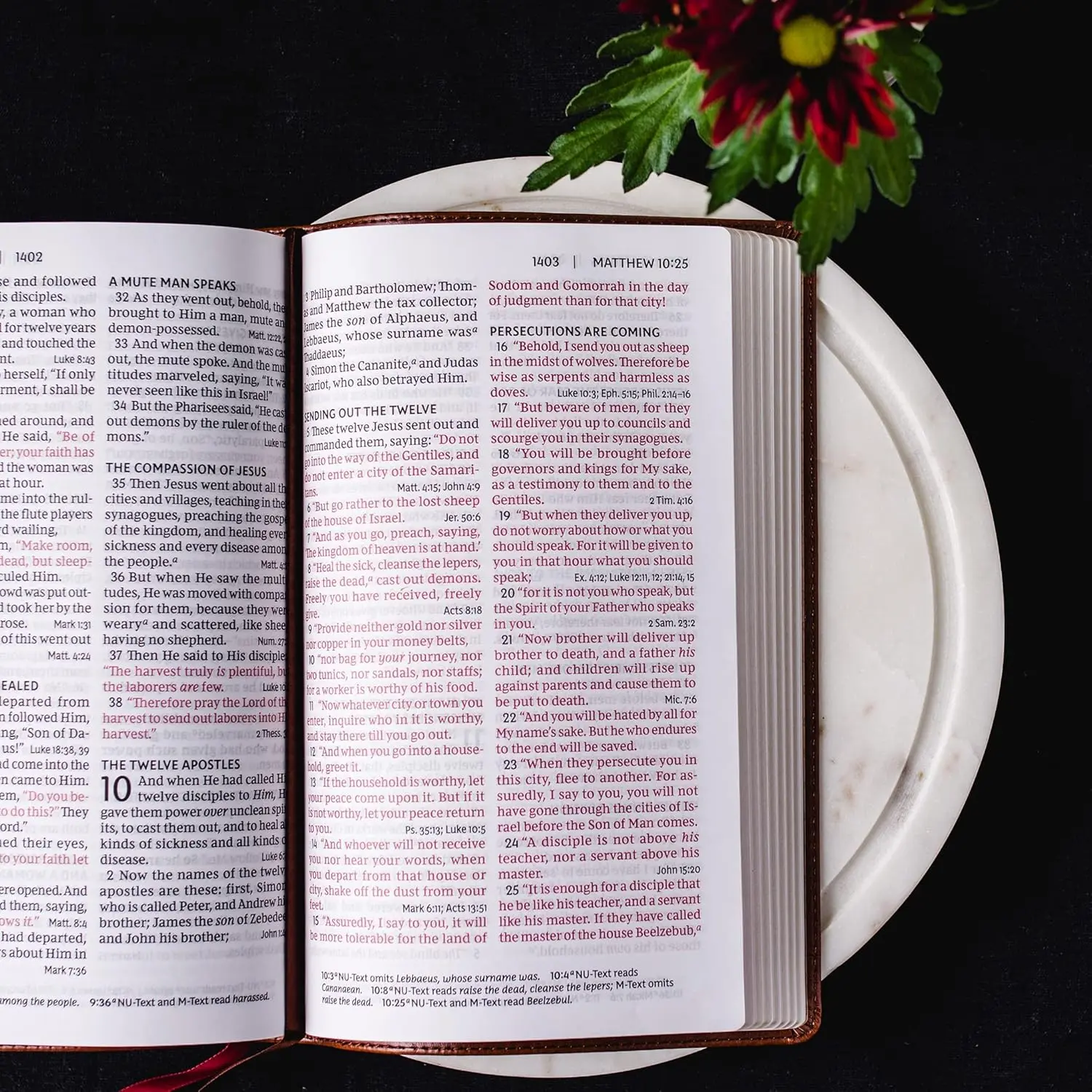 New King James Version Bible with Large Print Cross-References Portable ...