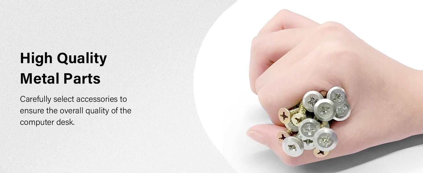 HOMBCK Computer Desk with Drawers, White Desk with Storage, Home Office Desk with Monitor Stand, Student Writing Desk, White