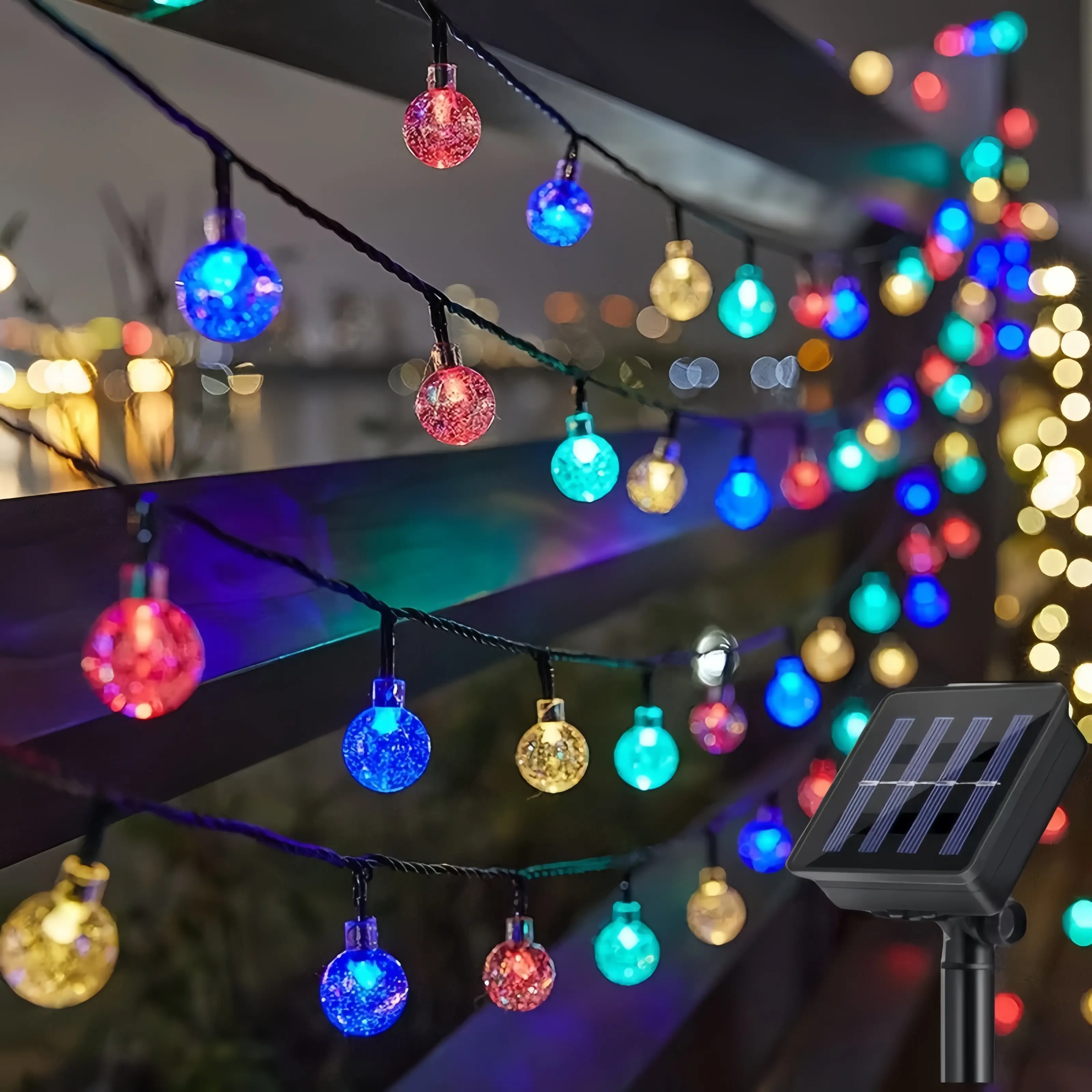 39FT 100LED Solar String Colorful Lights - IPX4 Waterproof, 8 Lighting Modes, Outdoor Home Decor for Patio, Garden