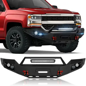 Off Road Truck Front Bumper for 2016-2018 Chevy Chevrolet Silverado 1500 with Winch Plate | Yzona