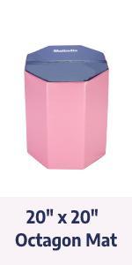 Gymnastics Octagon Mat 24"x26" Skill Shape Tumbling Backbend Trainer Exercise Mat for Preschool Kids Gym Cheerleading, Martial Art