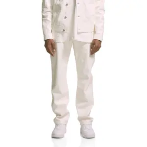 P011 MID RISE STRAIGHT LEG PANT - Leather Brilliant White