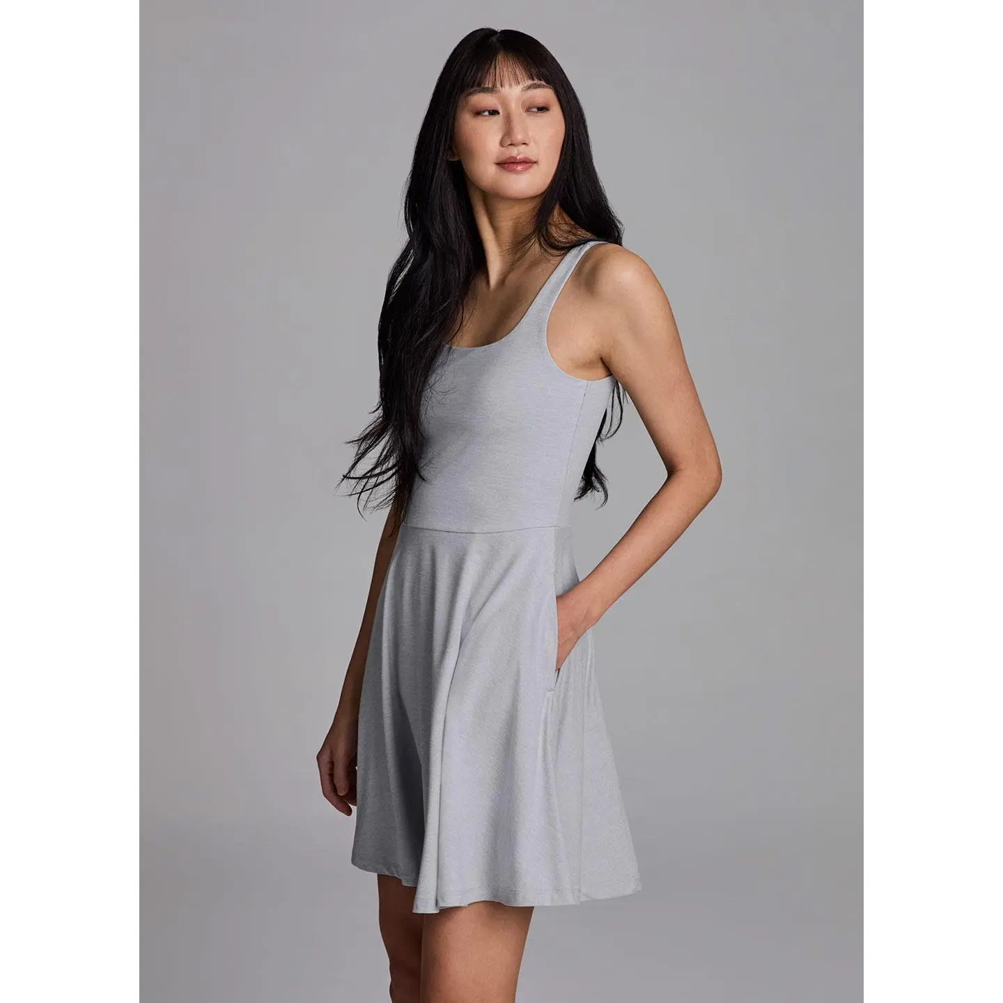 RBX Active Women's Jersey Knit Traveler Fit And Flare Dress with Pockets