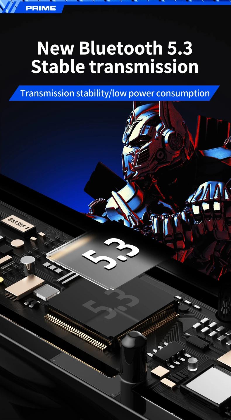 TRANSFORMERS TF-T08 In-Ear Wireless Earbuds with Bluetooth 5.3, Stable Connection, Hi-Fi Stereo Sound, Immersive Powerful Bass, Half-In-Ear Comfortable Fit, Wireless Earphones for Music & Phone Calls