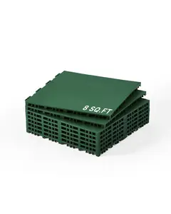 VEVOR Dryland Tiles for Hockey Floor Mat,  12 x 12 in 8 Pcs Interlocking Versatile Training Surface, Dance Floor Tiles, Hockey Training Equipment Board for Shooting (Green, 8 sq. ft/Box)