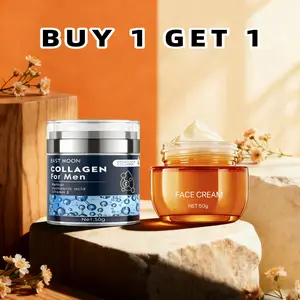 Buy Collagen Men's Anti-Aging Wrinkle Cream Get Vitamin Face Gream Free, Men's Face Moisturizer Cream 50g,Skin Firming andTightening Lotion,Firming Hyaluronic Acid Hydrate Moisturizing Gentle Repair Retinol Sensitive Moisture Hydrating
