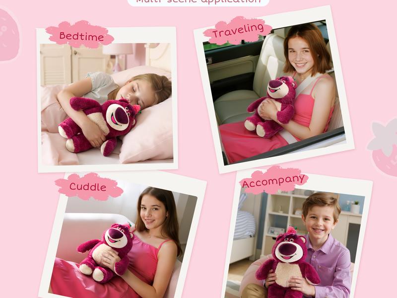 MINISO Disney Lotso Plush Toy - The Cutest Sitting Bear for Cozy Vibes & Decor,Official,So Sweet!