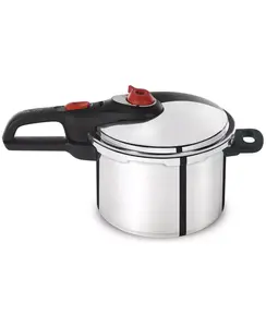 T-Fal Secure Aluminum 6-Qt. Stovetop Pressure Cooker with Secure Lid for Efficient Cooking and Even Heat Distribution - Cookware