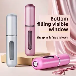 Refillable Perfume Bottle Portable Spray Colonia Bottles High-end Hydrating Transparent Rotating Fine Mist for All Skin Types