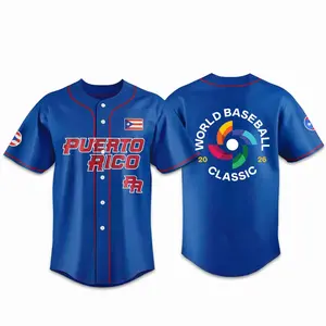 Puerto Rico World Baseball Classic Uniform 2026 Jersey, Puerto Rico Shirt, All-Over Print Baseball Jersey For Adult Youth And Kids