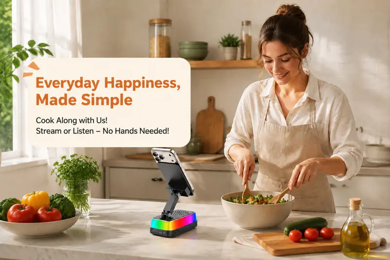 WESTDEER Wireless 5-in-1 Audio Induction Speaker Stand - Rechargeable ...
