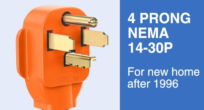 Nilight EV Adapter Cord 30 Amp to 50 Amp 3 Prong Pure Copper Old Dryer Outlet to EV Plug Conversion Heavy Duty 10 Gauge Wire Nema 10-30P to 14-50R 30M/50F for Level 2 EV Using rv extension
