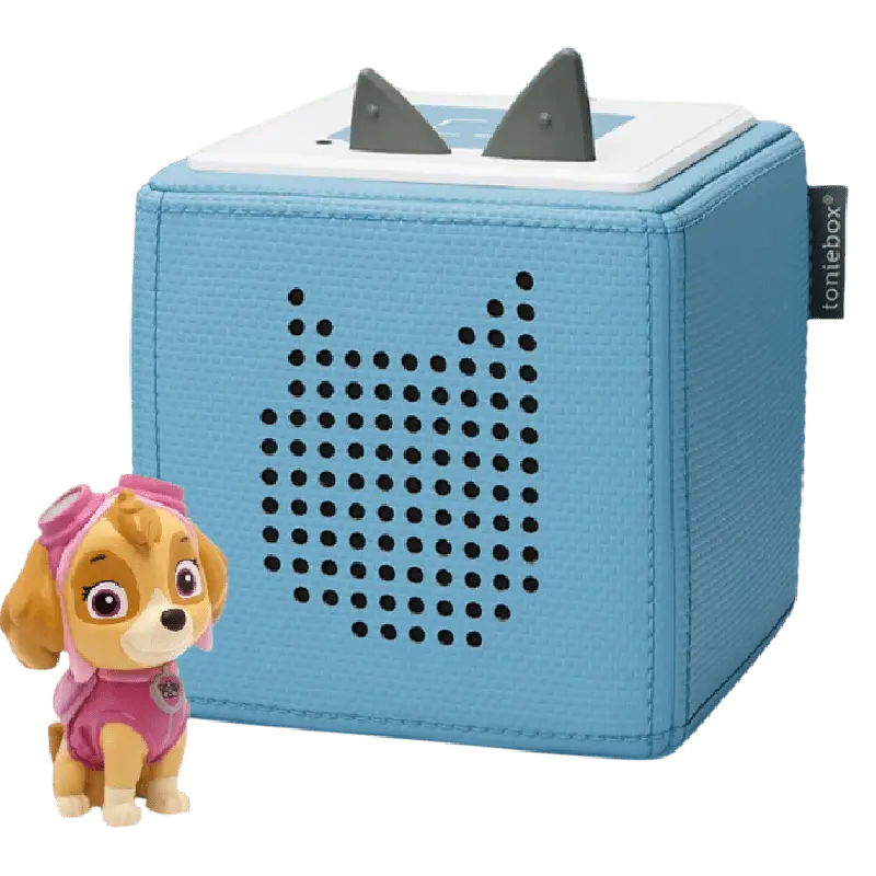 Blue Toniebox 1 Kids Audio Music Player PAW Patrol Starter Set with Skye | For Kids 3+