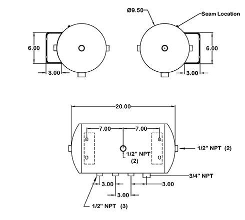 Conductor's Special 544 Nightmare Edition Train Horn Kit | Capable Onboard Air System | 12-Volt & Vehicle Mounted