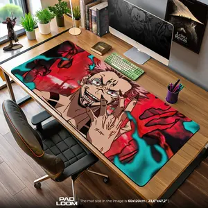 Jujutsu Kaisen Sukuna Mouse Pad – Wicked Grin Gamer Desk Mat, Anime Mouse Pad, Desk Mat, PC Accessories.