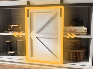 FURMAX Modern Farmhouse Barn Door TV Stand for TVs up to 65"