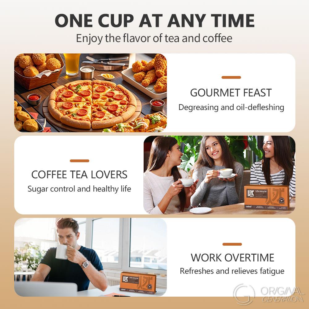 Wloss Tea BOGO Oolong Tea With Coffee 2 Cartons (1Carton 70g 5g × 14 pack)x2 With Free Forest Thermos Rich Complex Flavor Profile Premium Ingredients