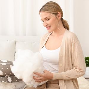 Momcozy Nursing Pillow for Breastfeeding, with Adjustable Waist Strap and Removable Cotton Cover, NP001