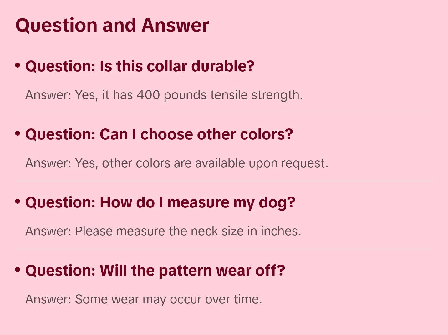 Hot Pink Leopard Print Beaded Dog Collar | Durable Dog Necklace | Rhinestone Bead Collar For Dogs