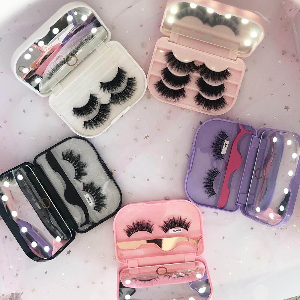 100D mix lengthes fluffy drama looking styles  easy seperate of having a natural looking supplied by factory customized lashes and lash box Eyelash Set Cosmetic