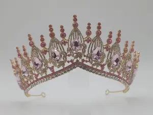 Quinceañera Crown with Colored Rhinestones | Luxury Tiara VD416