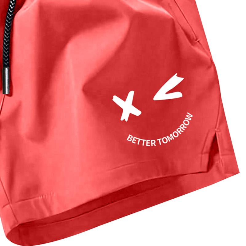 Men's shorts with drawstring waistband, made from lightweight polyester fabric, featuring pockets, perfect for beach or outdoor activities, everyday wear shorts | Drawstring Waist Shorts | Lightweight Shorts