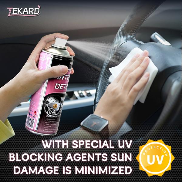 TEKARD Car Spray Cleaner 15 oz Quick Interior Detailer Polished Coated Anti-aging UV Protection Wheel Cleaner for Effortless Car Interior Maintenance
