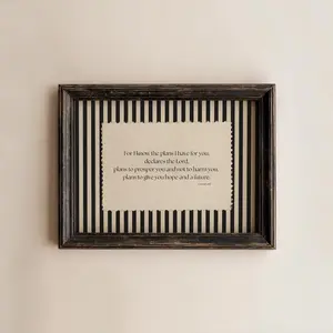 [SALE UP TO 50% + FREE SHIP] Striped Bible Verse Wall Art, Jeremiah 2911 Scripture Print, Christian Home Decor, Vintage Scripture Poster