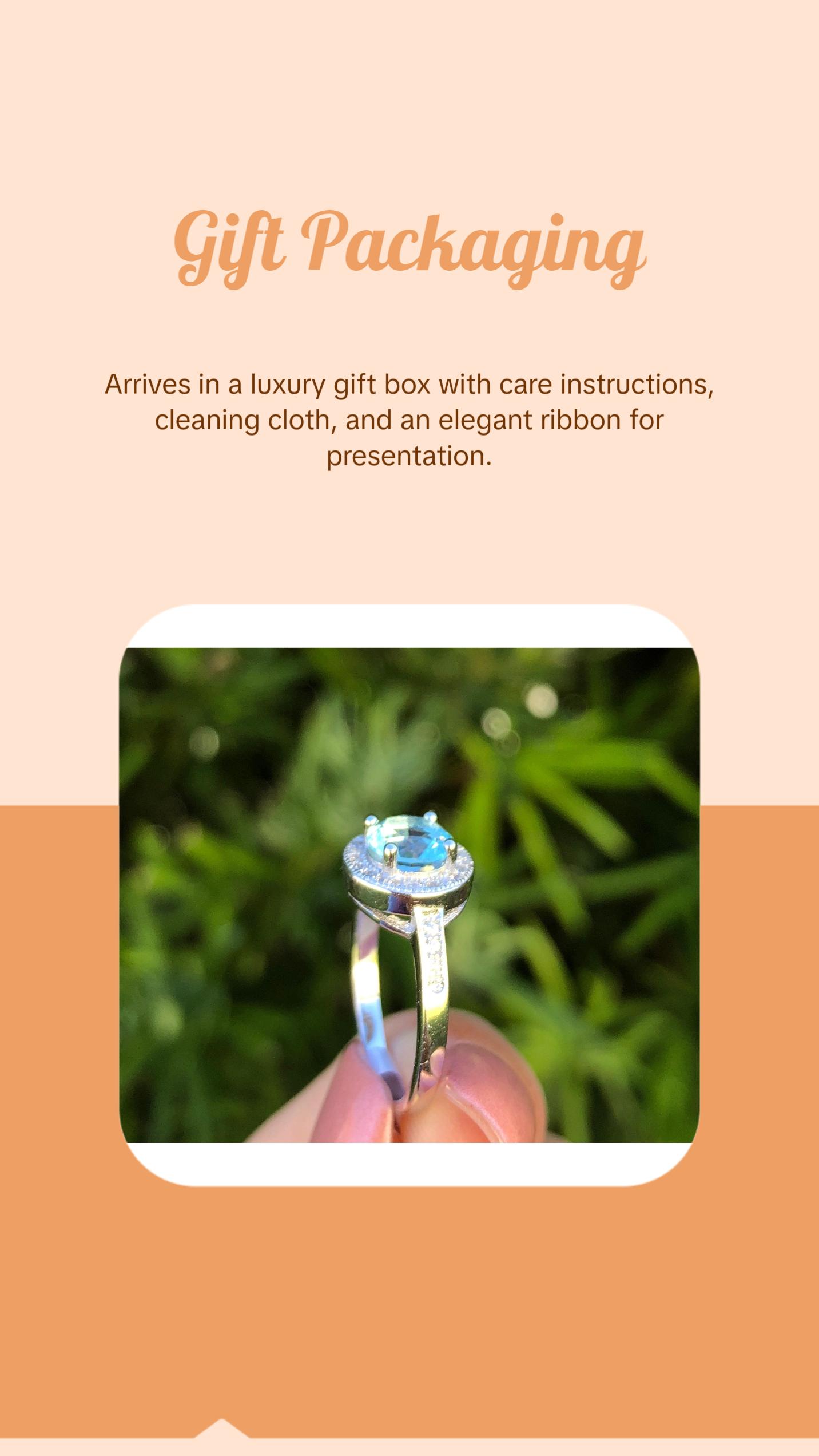 Sterling Silver Halo Aquamarine Ring