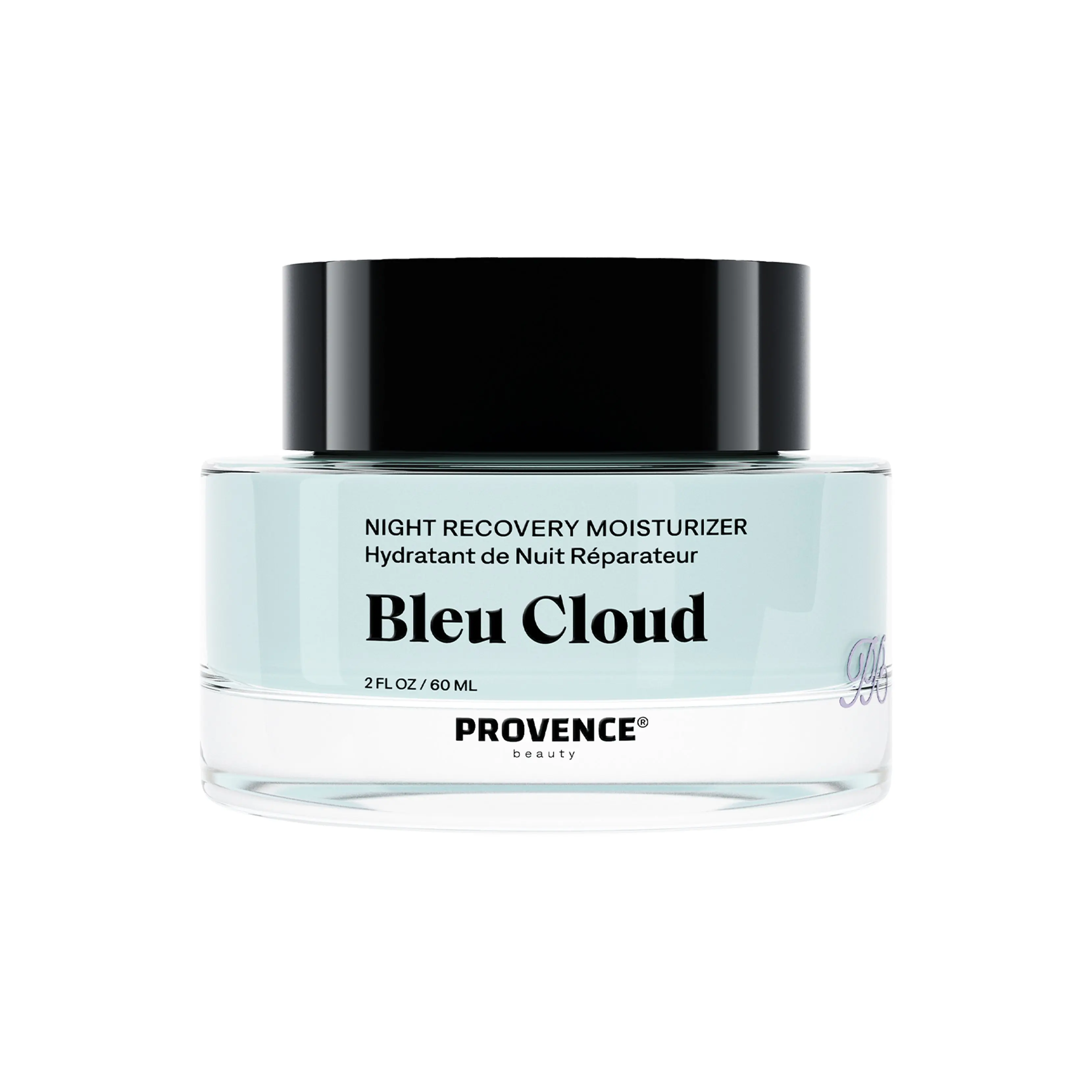 Bleu Cloud Night Recovery Moisturizer | Overnight Hydrating Face Cream with Peptides + Shea Butter, 2 fl oz / 60ml