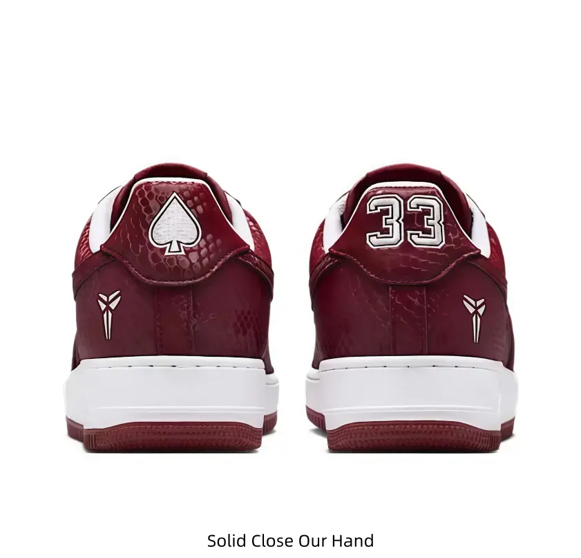 Burgundy Snake Textured Low‑Top Sneakers With White Midsole For Men Women Flat Sole Streetwear Casual Board Shoes