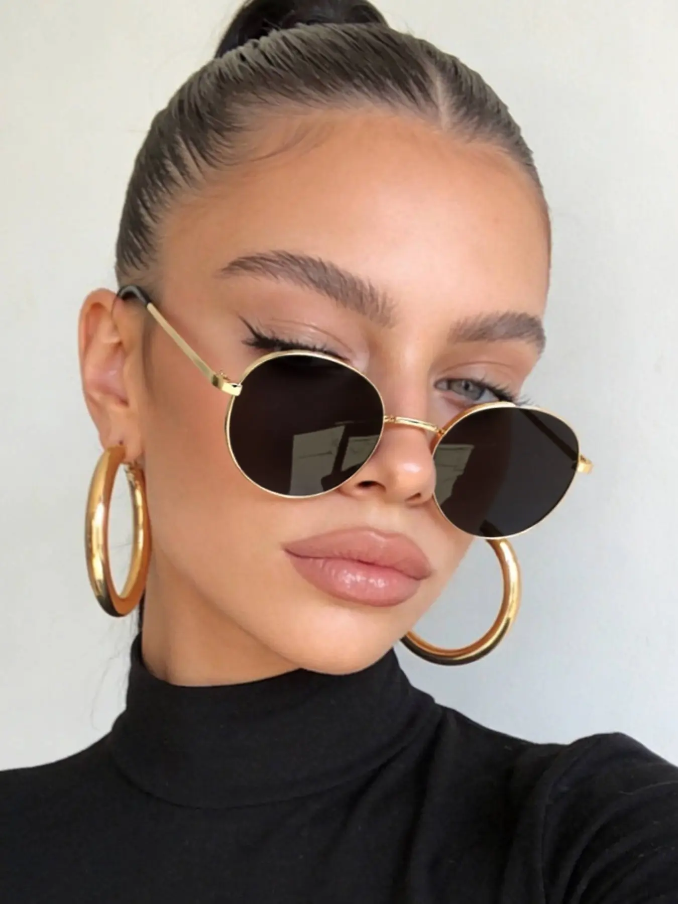 Men's Casual High-Quality Round Metal Frame Sunglasses, Lightweight Durable Fashion Sun Glasses, Sunglasses Frames, All Season Versatile Style, Round Shape Sunglasses, Round Sunnies